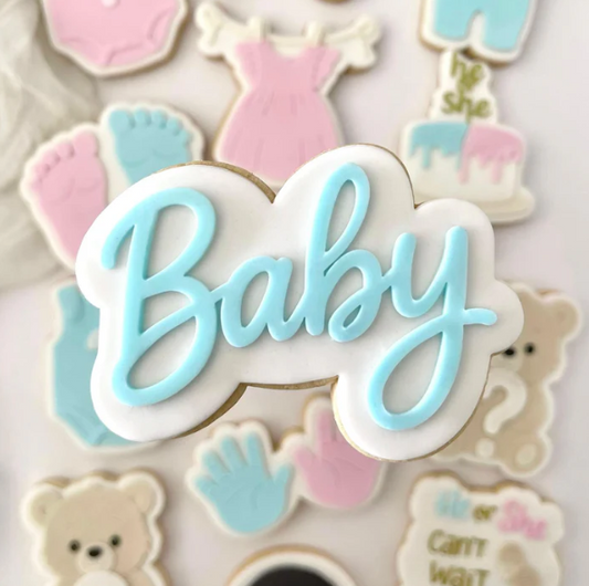 GENDER REVEAL 2 - Baby (Ausstechform und Stamp)