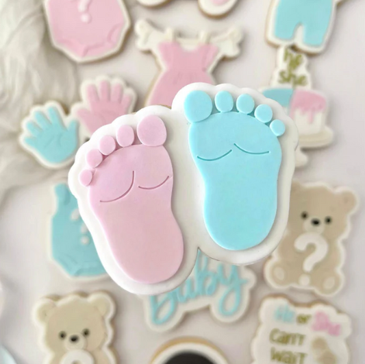 GENDER REVEAL 7 - Füße (Ausstechform und Stamp)