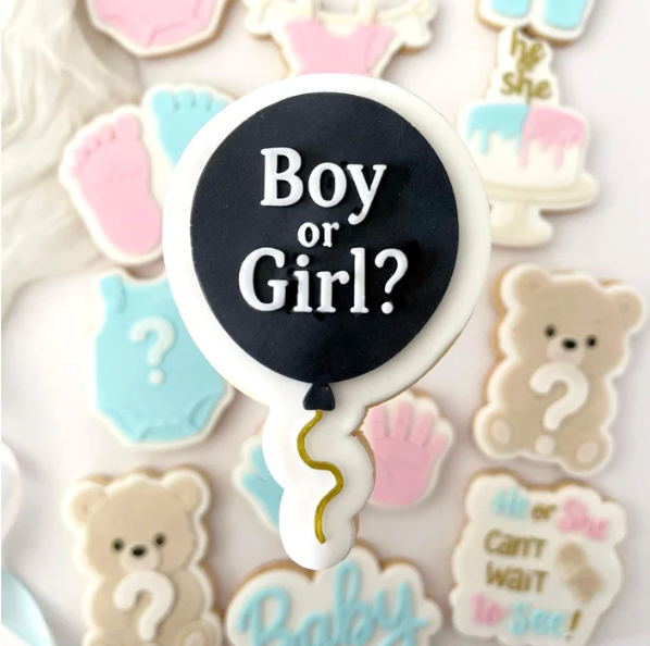 GENDER REVEAL 8 - Girl or Boy Ballon (Ausstechform und Stamp)
