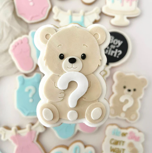 GENDER REVEAL 10 - Bär ? (Ausstechform und Stamp)