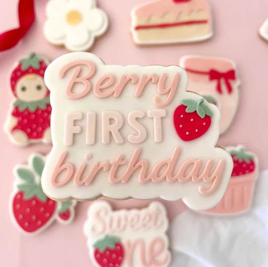 ERDBEERE (2) 3 - Berry First Birthday (Ausstechform und Stamp)