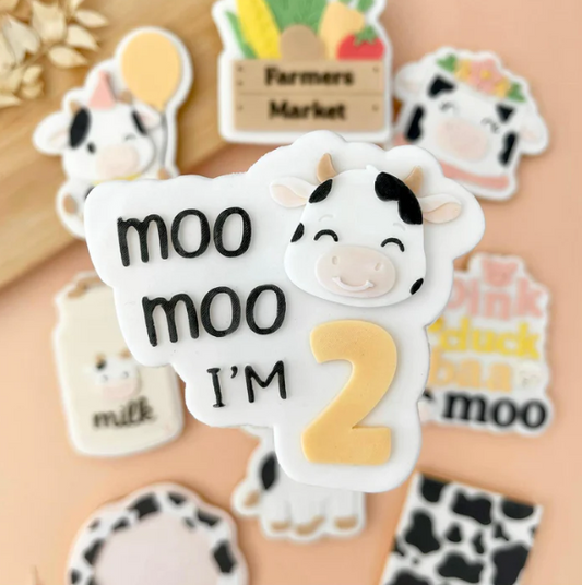KUH 5 - Moo Moo I'm 2 (Ausstechform und Stamp)