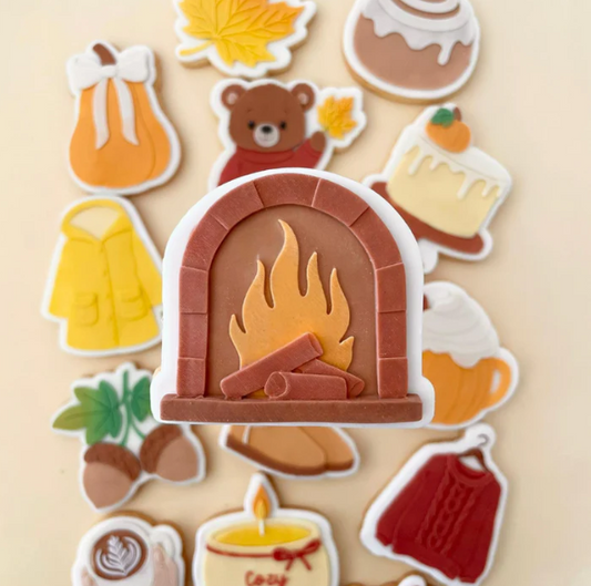 HERBST (2) 7 - Kamin (Ausstechform und Stamp)