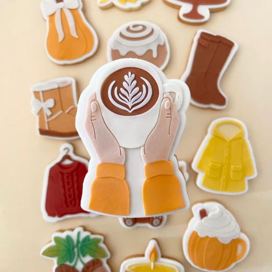HERBST (2) 16 - Tasse Kaffee (Ausstechform und Stamp)