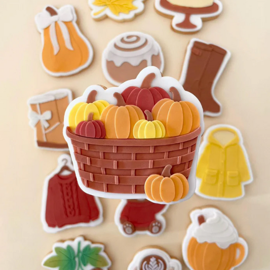 HERBST (2) 20 - Kürbiskorb (Ausstechform und Stamp)