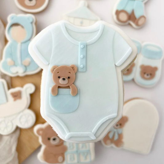 BABYBÄR 3 - Body mit Teddybär (Ausstechform und Stamp)