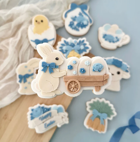 OSTERN 105 - Kaninchen mit Einkaufswagen