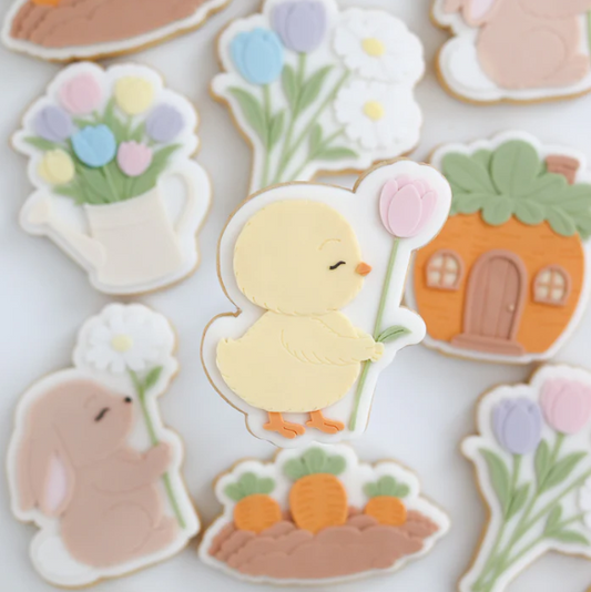 OSTERN 110 - Küken mit Blume