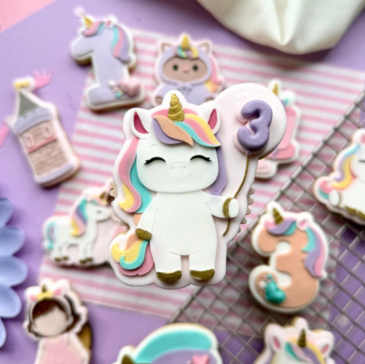 UNICORN/EINHORN 21 - Einhorn mit Ballon