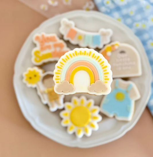 SONNE 18 - Regenbogen (Ausstechform und Stamp)