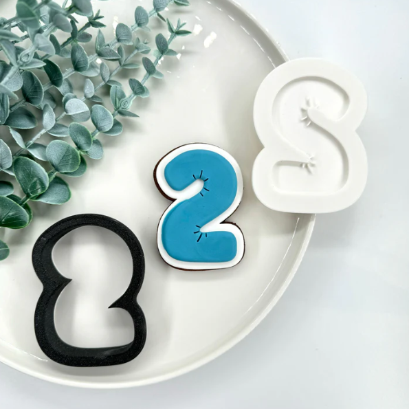 ZAHLEN - 3D-Balloneffekt (Ausstechform und Stamp)