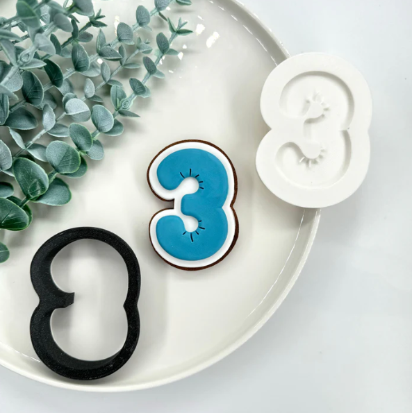 ZAHLEN - 3D-Balloneffekt (Ausstechform und Stamp)