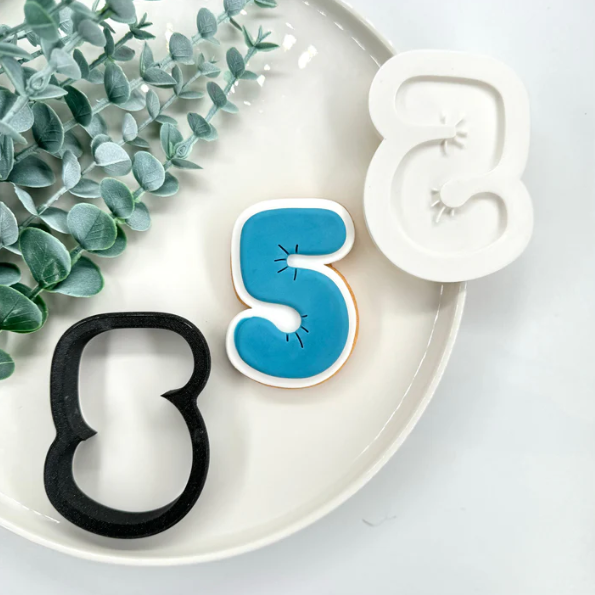 ZAHLEN - 3D-Balloneffekt (Ausstechform und Stamp)