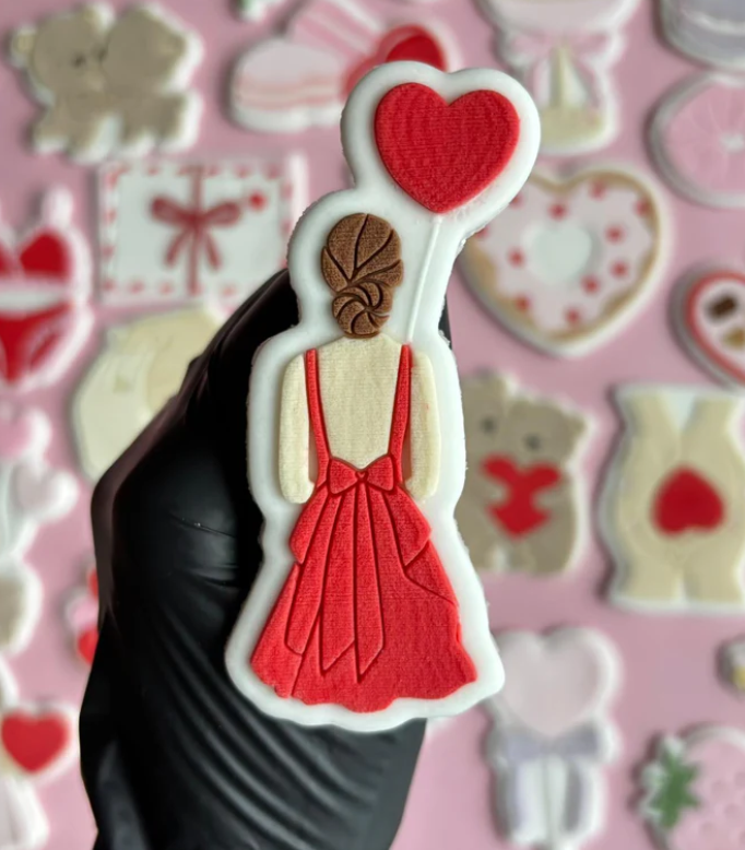 VALENTINSTAG 3 - Mädchen mit Ballon (Ausstechform und Stamp)
