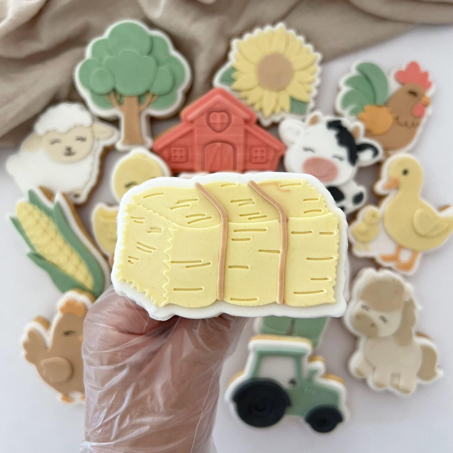 BAUERNHOF (2) 2 - Strohballen (Ausstechform und Stamp)