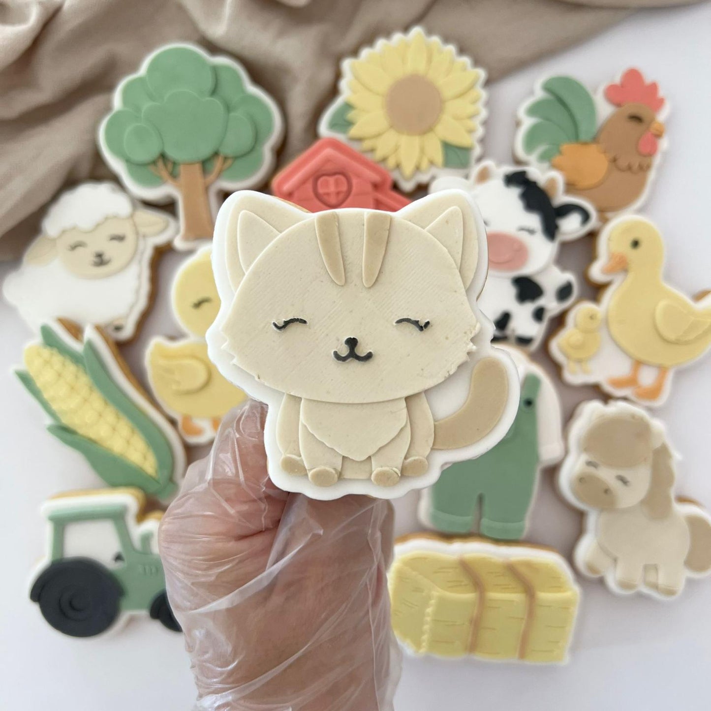 BAUERNHOF (2) 3 - Katze (Ausstechform und Stamp)