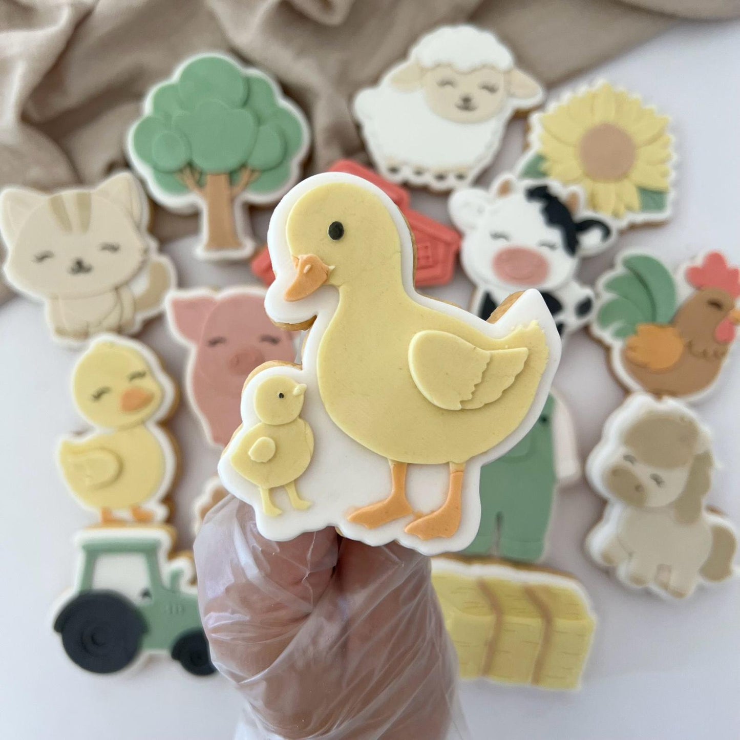 BAUERNHOF (2) 10 - Ente und ihr Baby (Ausstechform und Stamp)