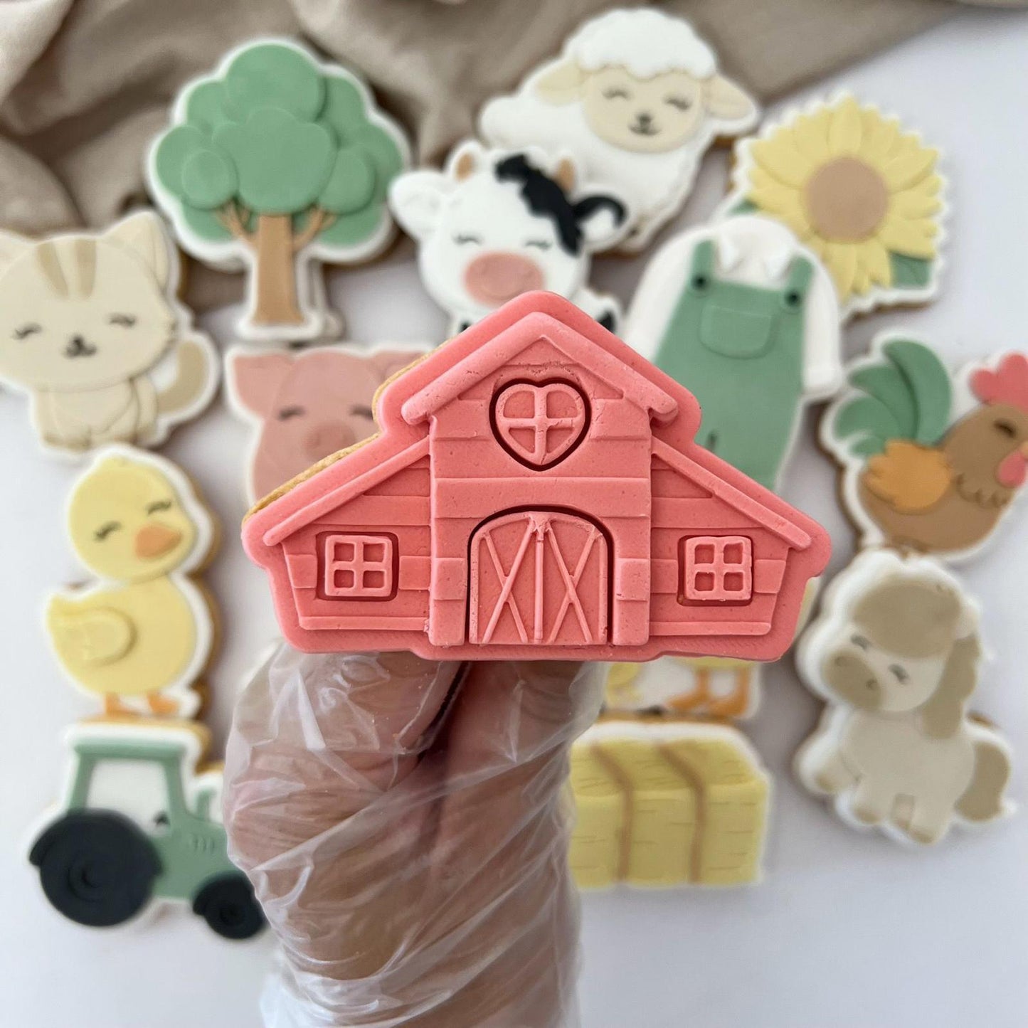 BAUERNHOF (2) 9 - Scheune (Ausstechform und Stamp)