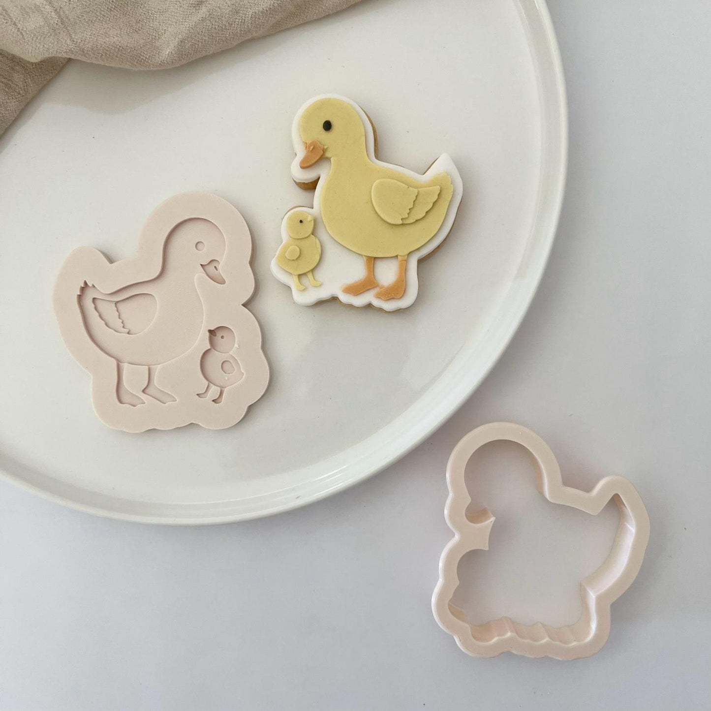 BAUERNHOF (2) 10 - Ente und ihr Baby (Ausstechform und Stamp)