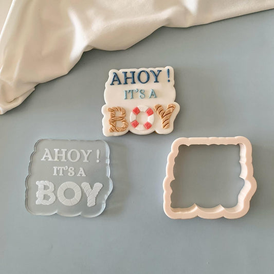 SEEMANN 17 - Ahoy it's a boy (Ausstechform und Stamp)