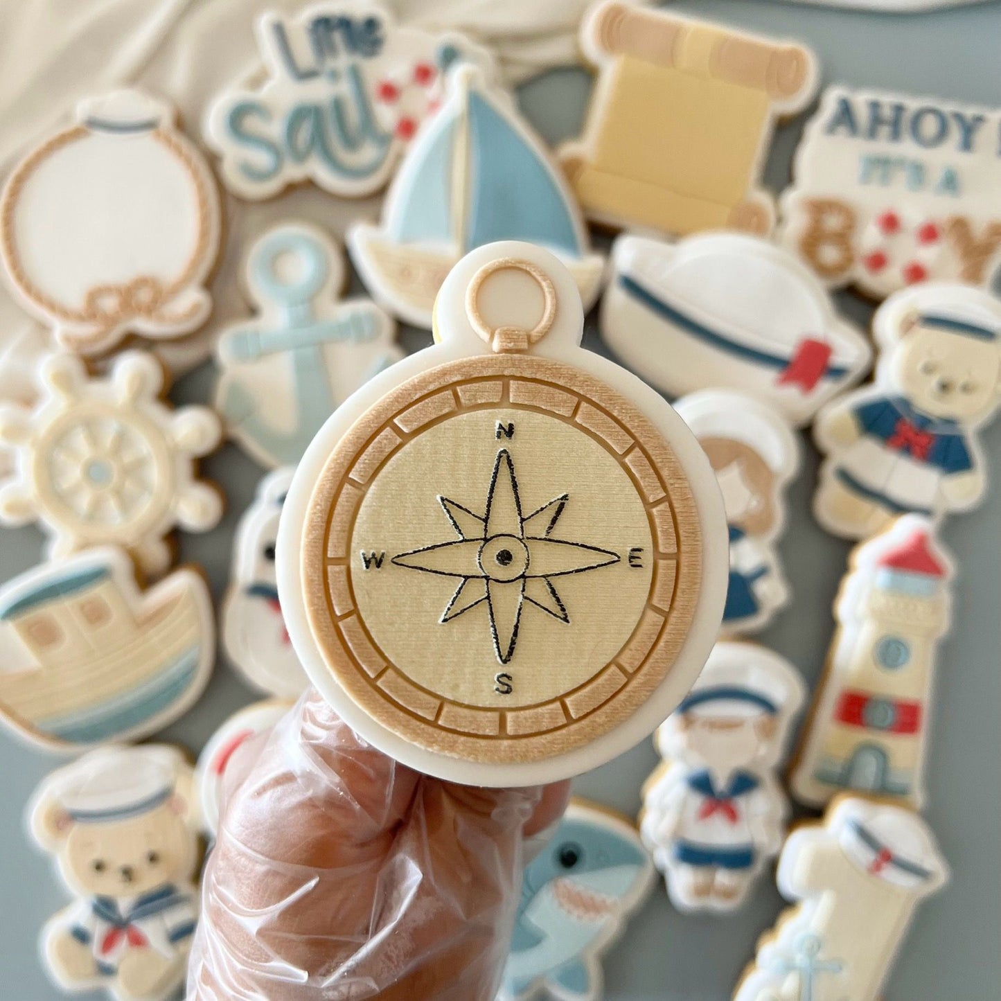 SEEMANN 9 - Kompass (Ausstechform und Stamp)