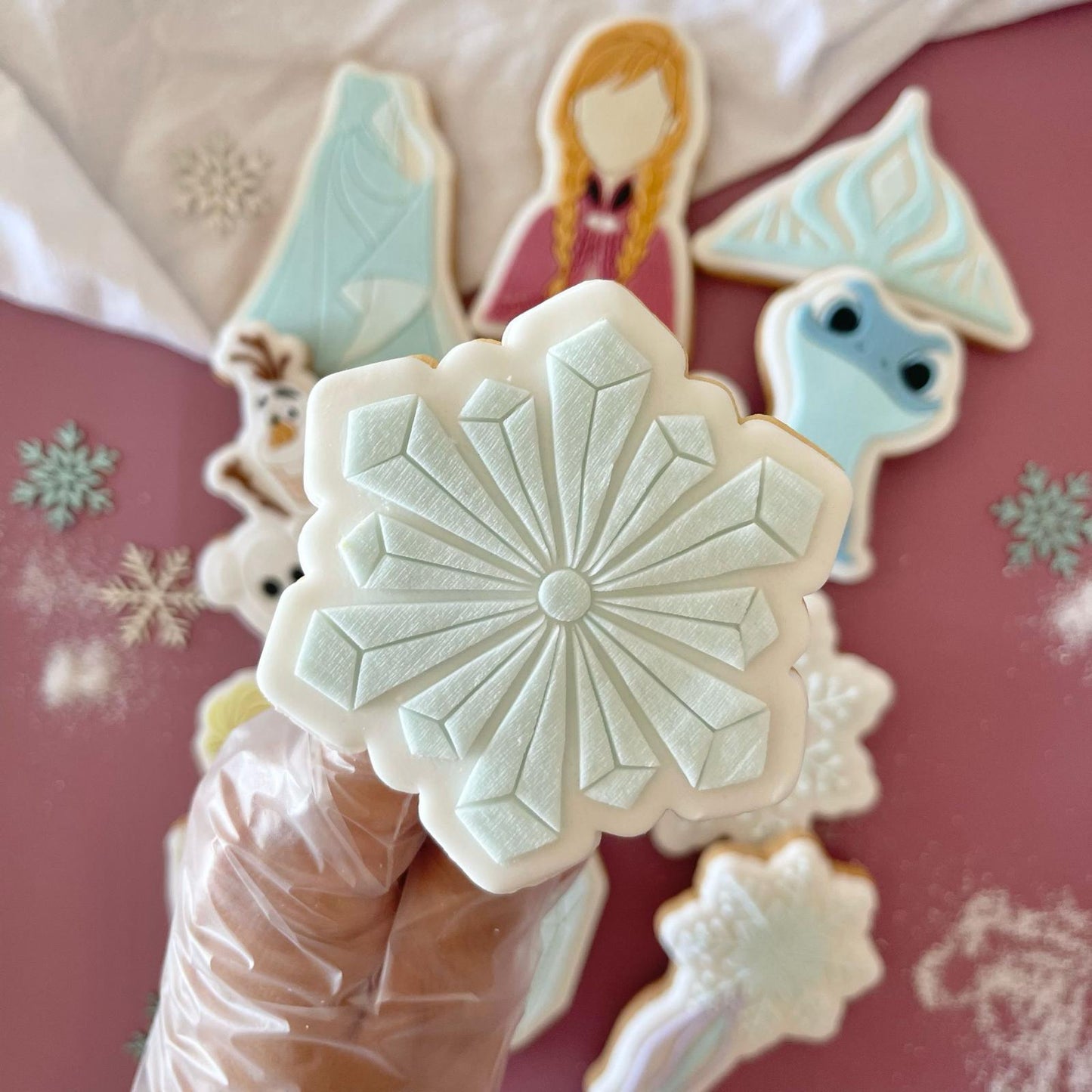 FROZEN 6 - Kristallschneeflocke (Ausstechform und Stamp)