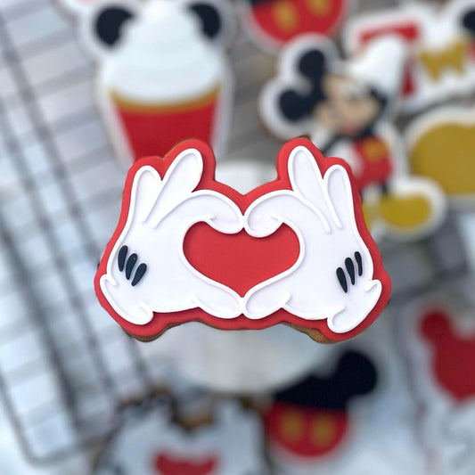 MICKEY 4 - Herzhandschuhe (Ausstechform und Stamp)