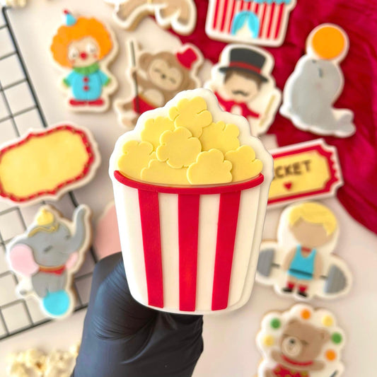 ZIRKUS 3 - Pop Corn (Ausstechform und Stamp)