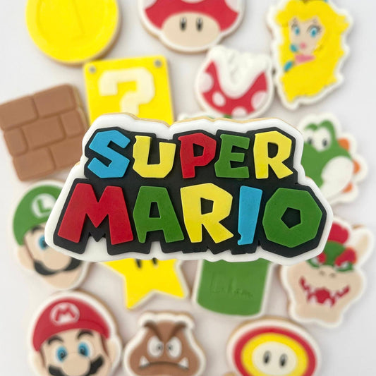 MARIO 15 - Logo Super Mario (Ausstechform und Stamp)