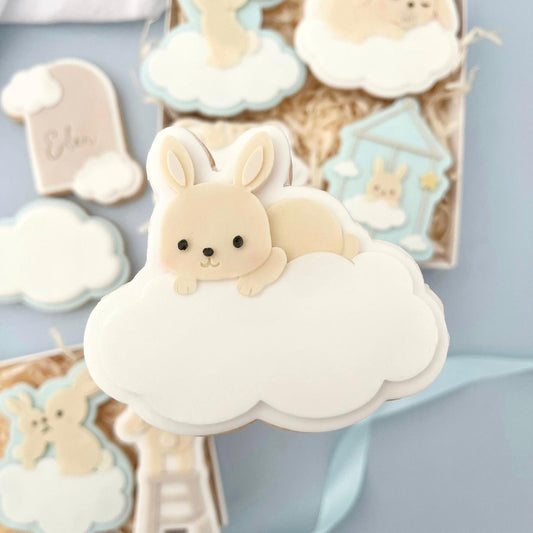 WOLKENHASE 1 - Kaninchen auf Wolke (Ausstechform und Stamp)