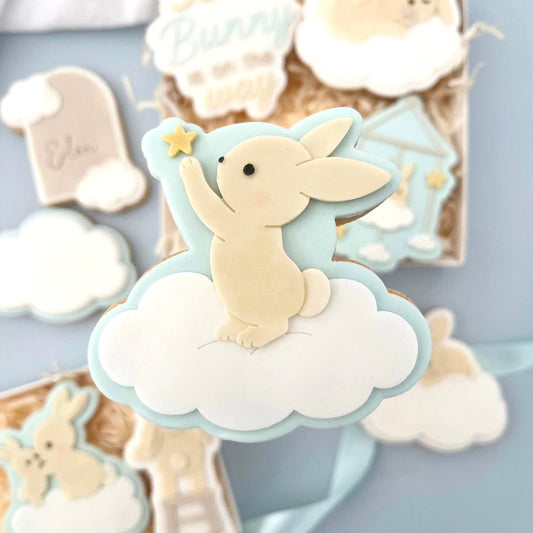 WOLKENHASE 5 - Kaninchen mit Stern (Ausstechform und Stamp)