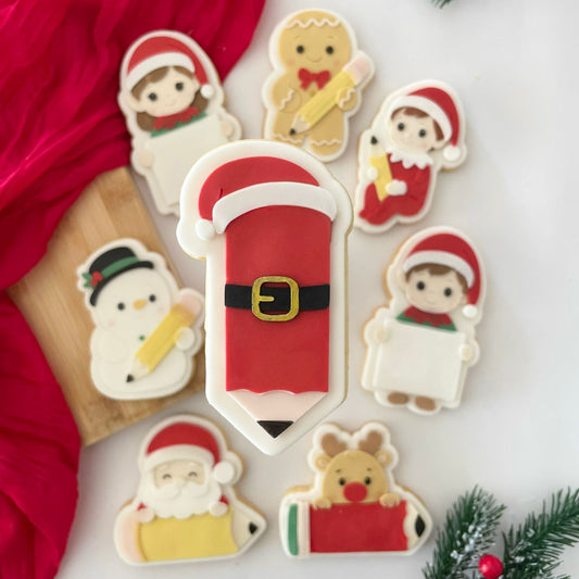 WEIHNACHTEN 2025 - 147 Bleistift mit Weihnachtsmütze