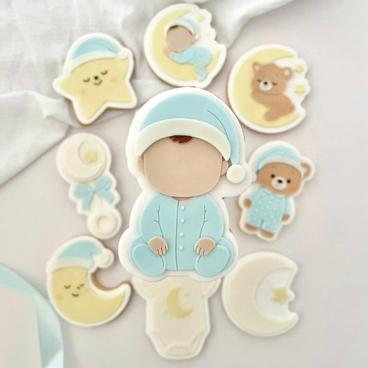 MONDBÄR - 2 Baby im Schlafanzug