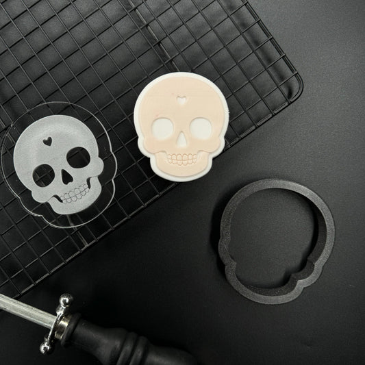 HALLOWEEN 18 - Schädel (Ausstechform und Stamp)