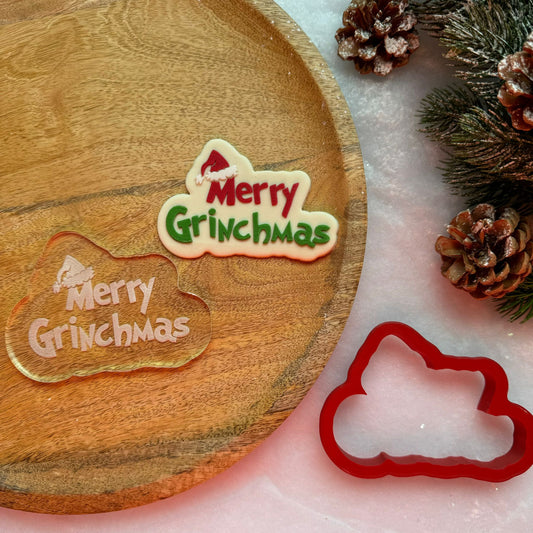WEIHNACHTEN 32 - Marry Grinchmas (Ausstechform und Stamp)
