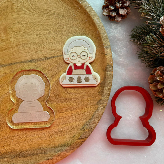 WEIHNACHTEN 4 - Mutter Weihnachten (Ausstechform und Stamp)