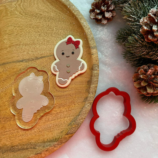 WEIHNACHTEN 7 - Lebkuchenmädchen (Ausstechform und Stamp)