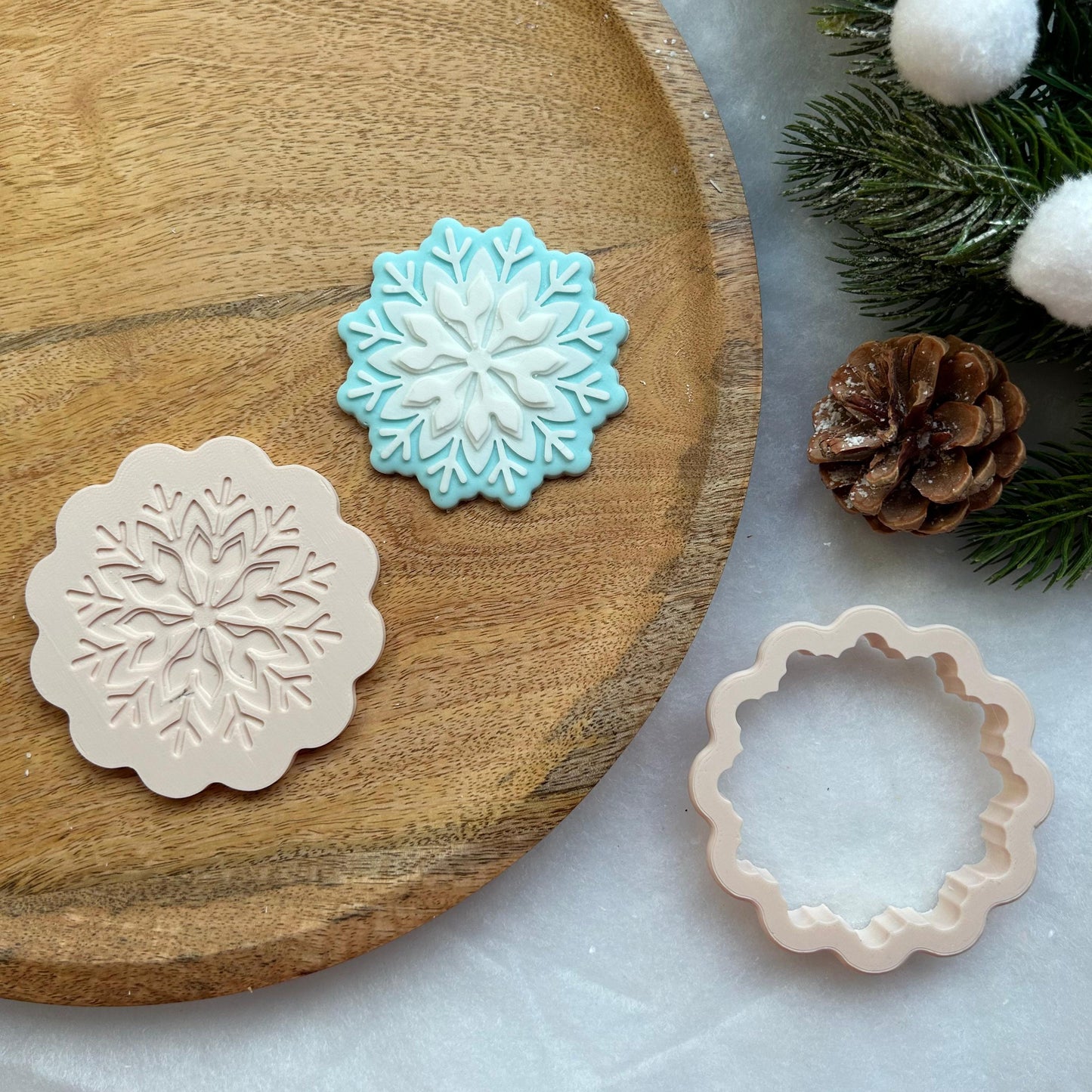 WEIHNACHTEN PLA 53 - Schneeflocke (Ausstechform und Stamp)