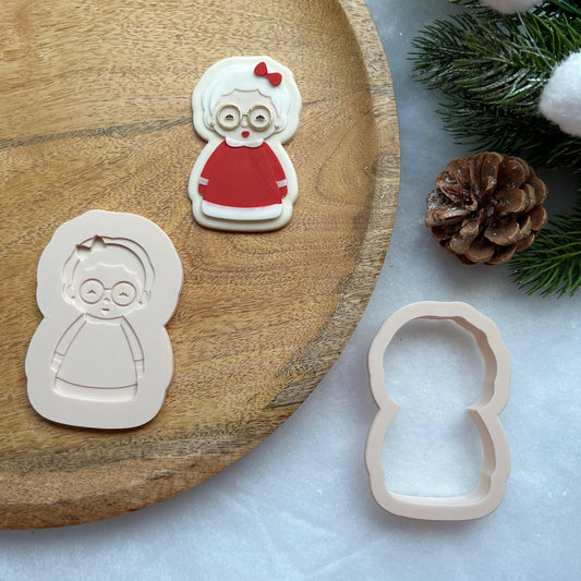 WEIHNACHTEN PLA 40 - Mutter Weihnachten (Ausstechform und Stamp)