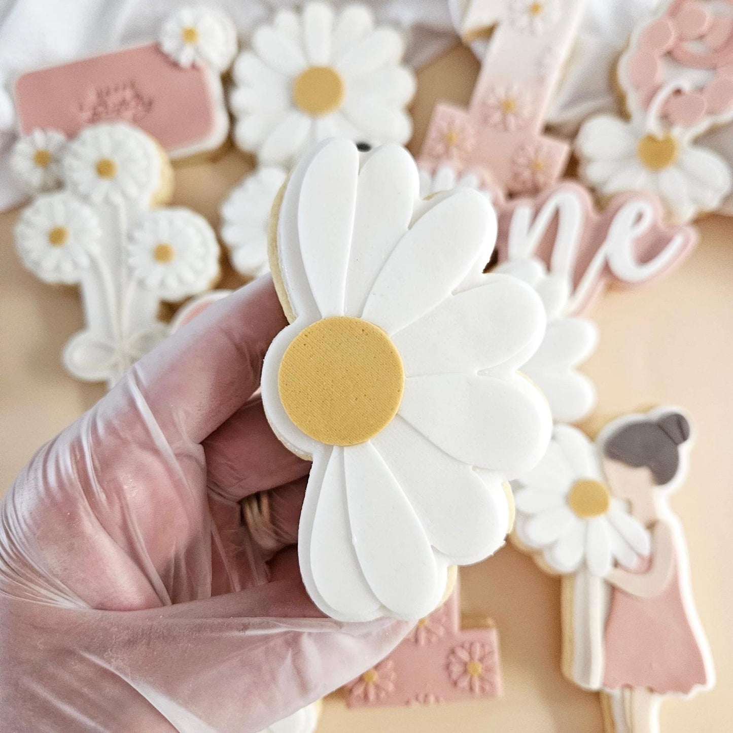 GÄNSEBLÜMCHEN 2 - Halbe Margerite (Ausstechform und Stamp)
