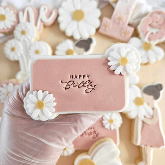 GÄNSEBLÜMCHEN 9 - Margerite Namensschild (Ausstechform und Stamp)