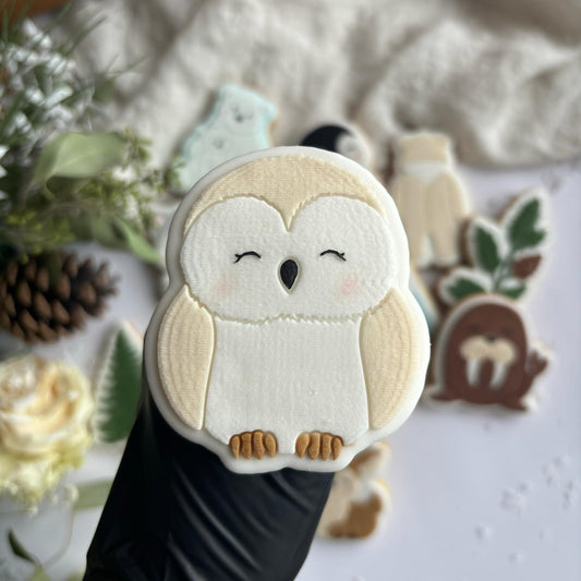 WINTERTIERE 4 - Eule (Ausstechform und Stamp)