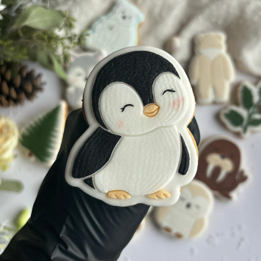 WINTERTIERE 7 - Pinguin (Ausstechform und Stamp)