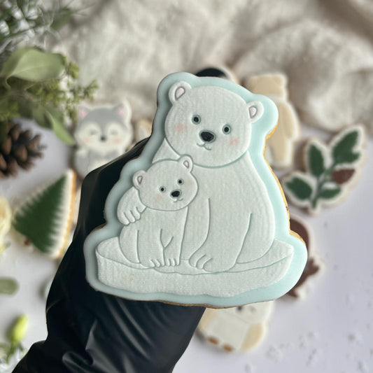 WINTERTIERE 8 - Bär und Baby (Ausstechform und Stamp)